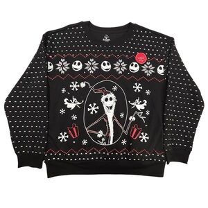 Disney The Nightmare Before Christmas Women's Light Up Black Sweatshirt in Large